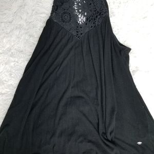 American Eagle Outfitters Black Lace Lined Blouse A95